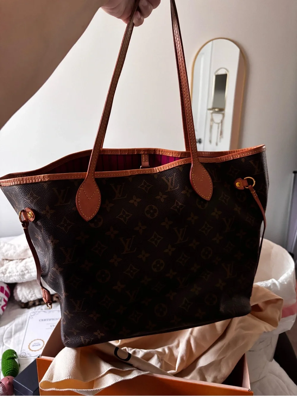 Louis Vuitton Monogram Canvas Tote in Brown
